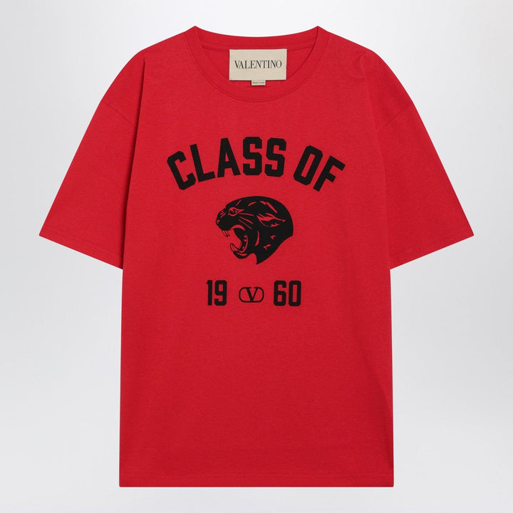 Shirts &amp; Tops Valentino - Red T-shirt with Panther print Brand