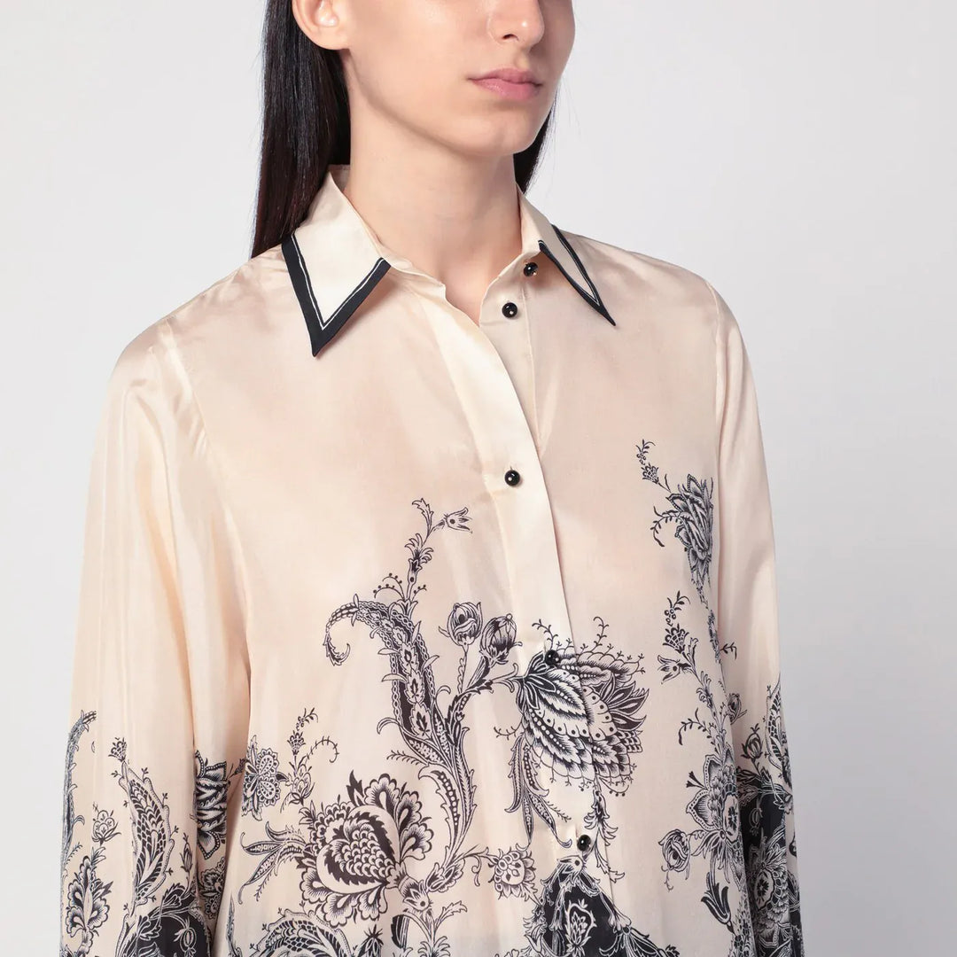 ZIMMERMANN - Cream Rhiannon shirt with fantasy print Brand Shirts &amp; Tops 1