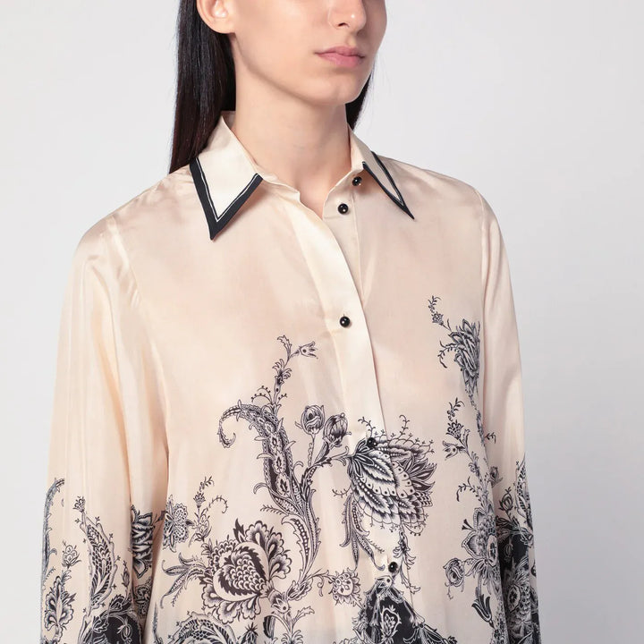 ZIMMERMANN - Cream Rhiannon shirt with fantasy print Brand Shirts &amp; Tops 1