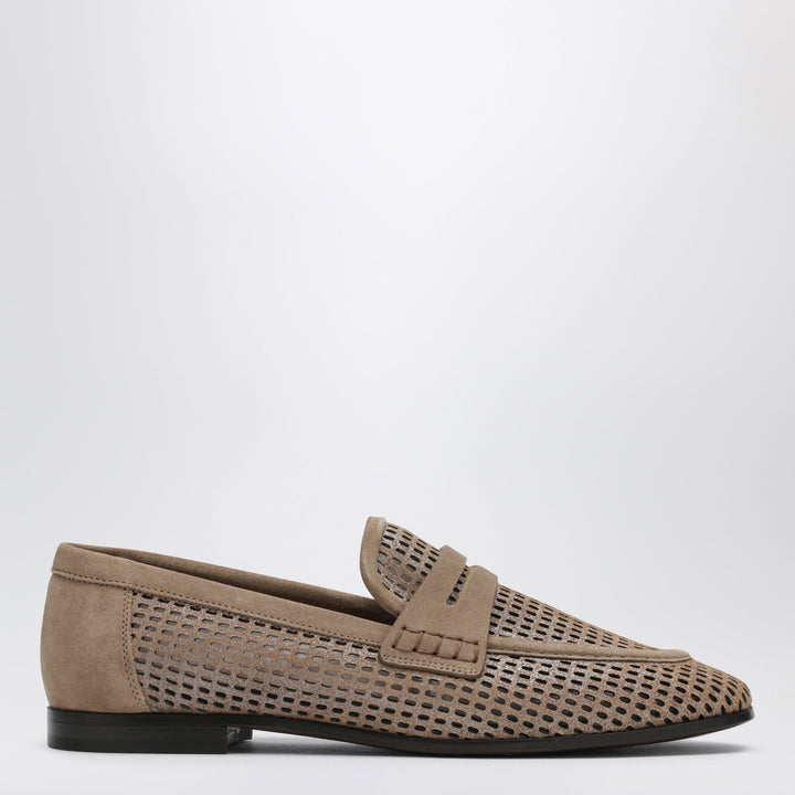 Shoes Brunello Cucinelli - Brown loafers in Sparkling Net leather Brand
