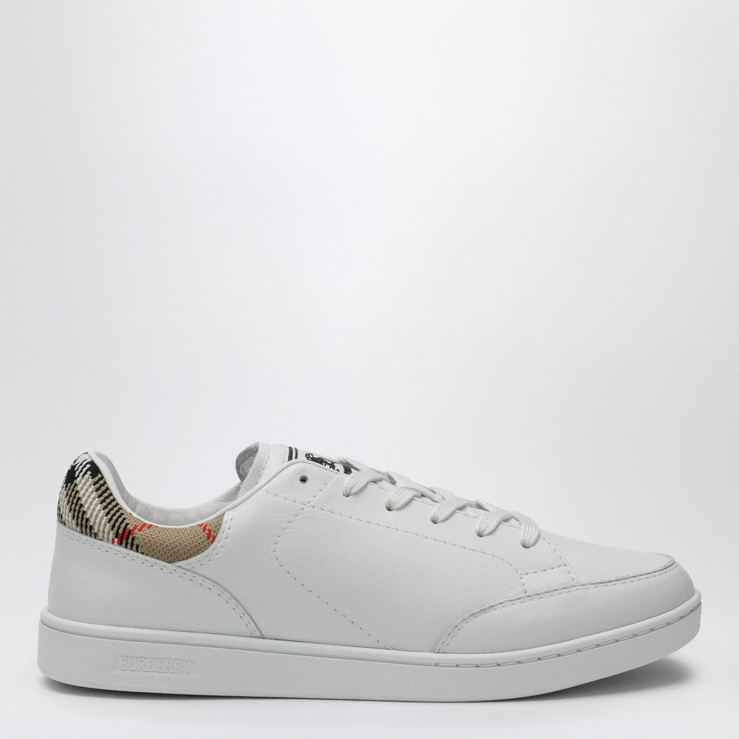Shoes Burberry - Set sneakers in white leather and Check Brand
