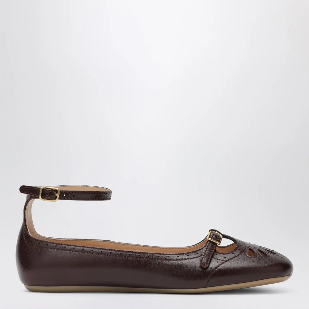 Chloé - Burnt Purple Misty ballerinas Brand Shoes 37,5 IT