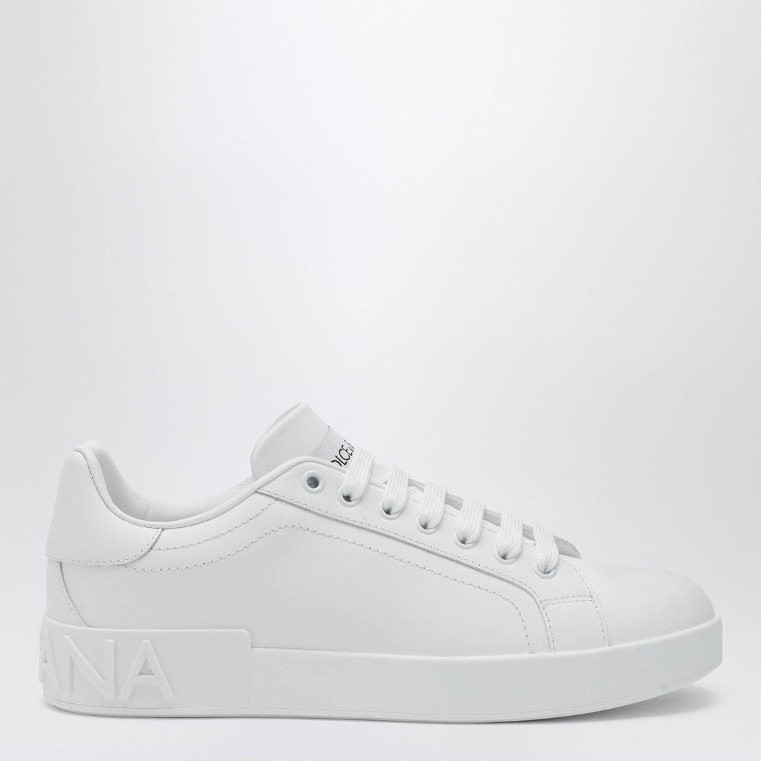 Shoes Dolce&Gabbana - White Portofino sneakers in leather Brand