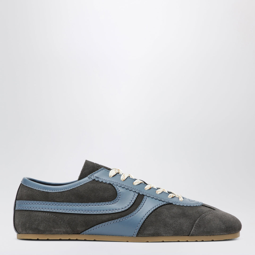 Shoes Dries Van Noten - Steel grey leather and suede sneakers Brand