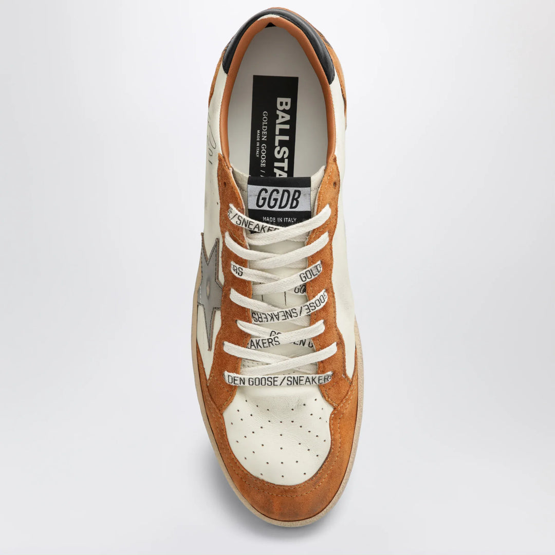 Golden Goose - Ball Star sneakers in white/beige/brown/olive Brand Shoes