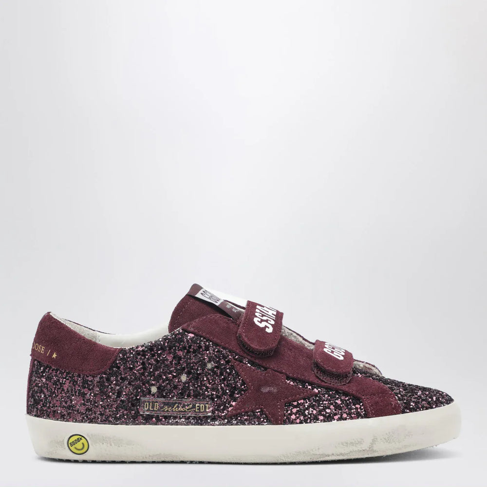 Golden Goose - Old School Sneakers in burgundy glitter Brand Shoes 40