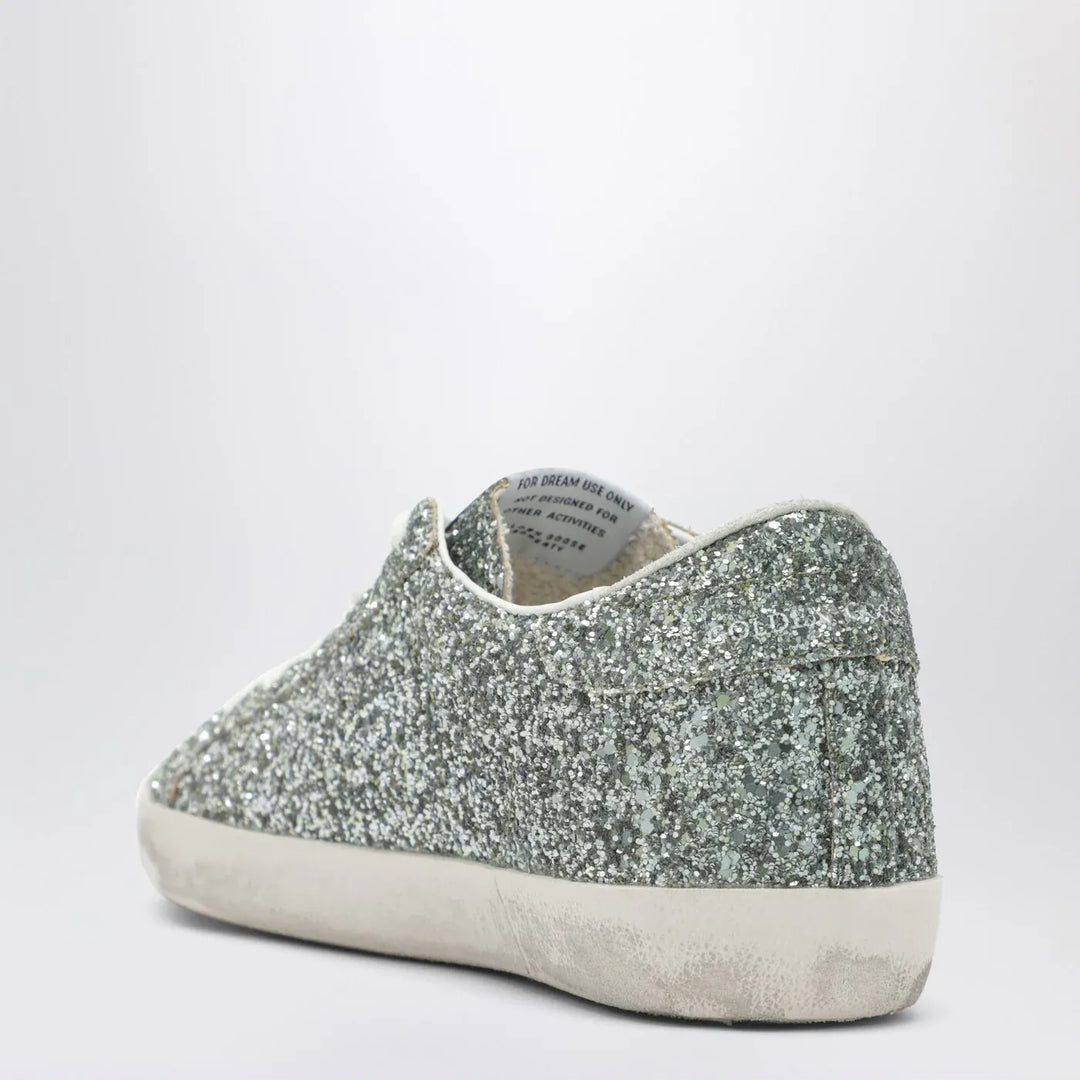 Golden Goose - Super-Star Sneakers in silver glitter with dégradé effect Brand Shoes