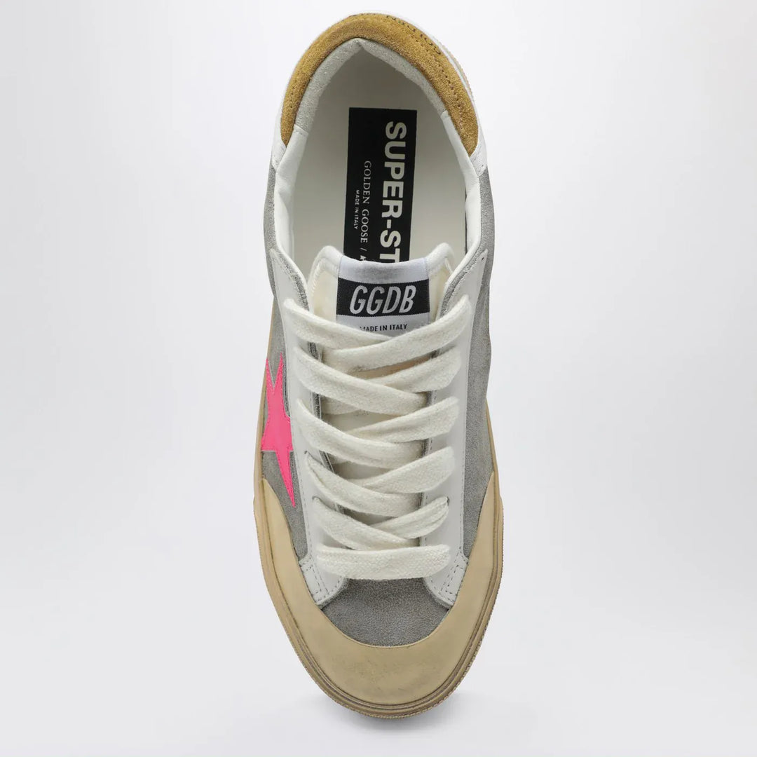 Golden Goose - Super-Star Sneakers in taupe/fuchsia/ochre Brand Shoes