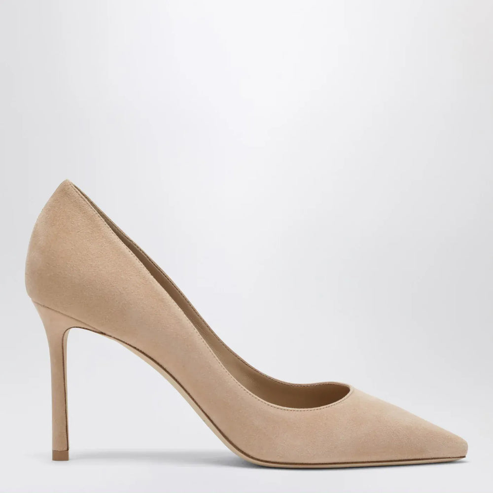 Jimmy Choo - Romy 85 light beige suede pumps Brand Shoes 37 IT