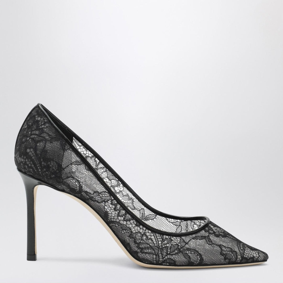 Shoes Jimmy Choo - Romy 85 pumps in lace with logo Brand
