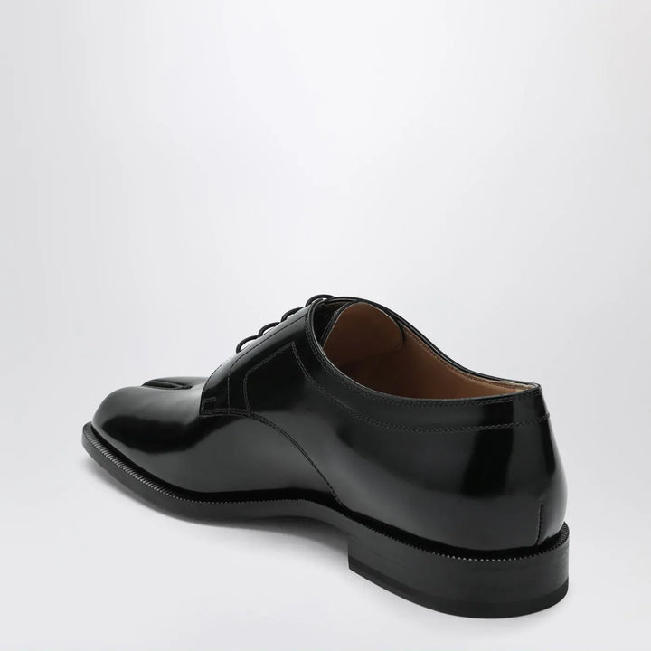 Maison Margiela - Black Tabi lace-up shoe in polished calfskin Brand Shoes
