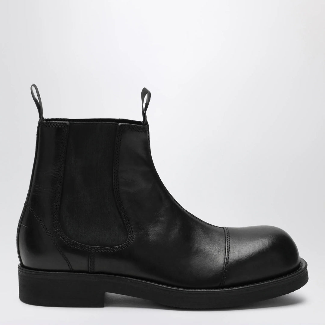 MM6 Maison Margiela - Black leather Chelsea Biker boots Brand Shoes 41 IT