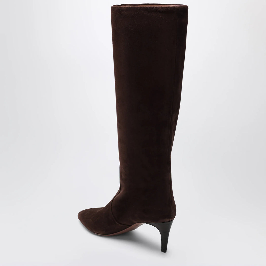 Paris Texas - Chocolate suede pointed-toe boots Brand Shoes