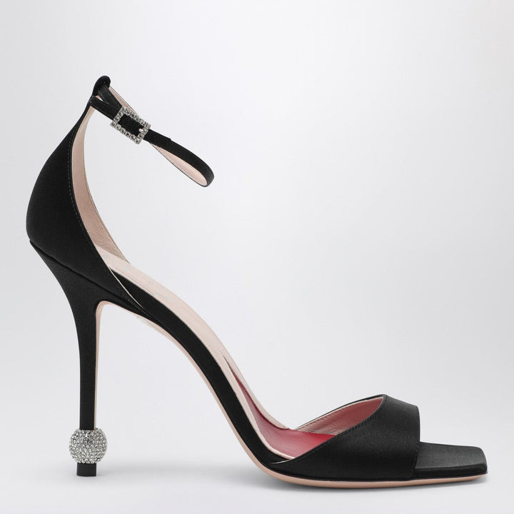 Shoes ROGER VIVIER - Black sandal with jewelled heel Brand