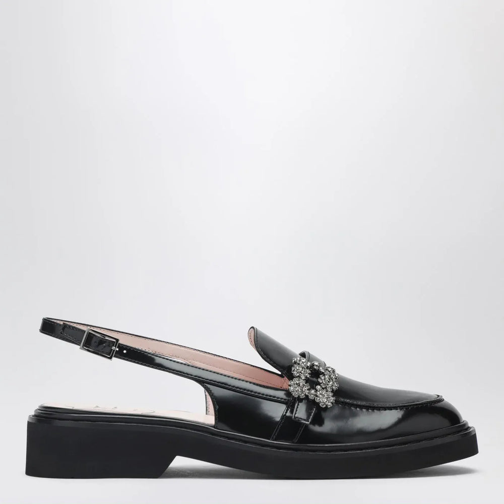 ROGER VIVIER - Viv' Rangers black slingback loafers Brand Shoes 36 IT