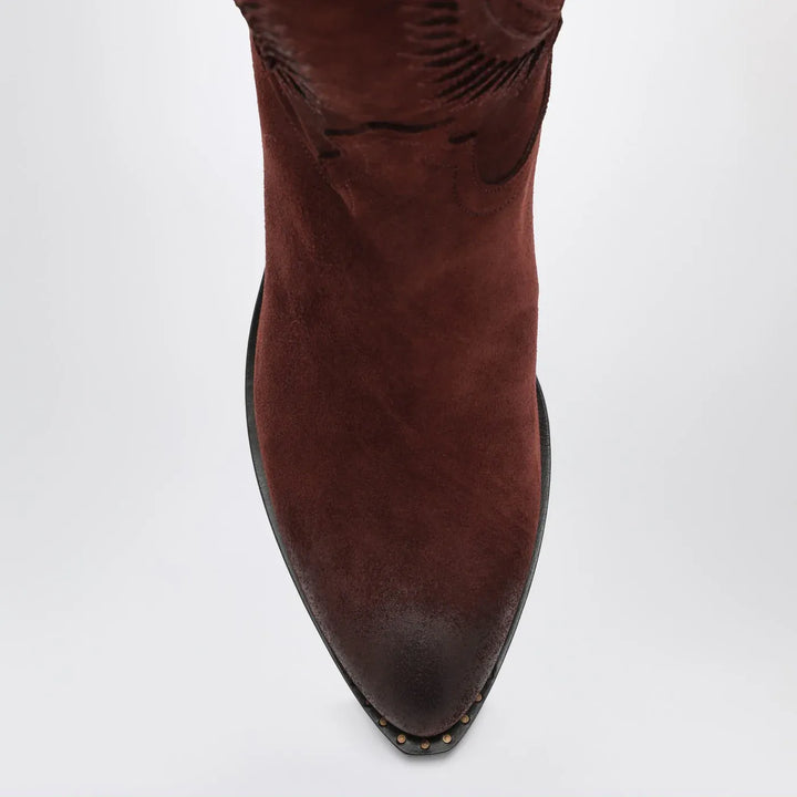 Sartore - Brown suede Frida western boot Brand Shoes