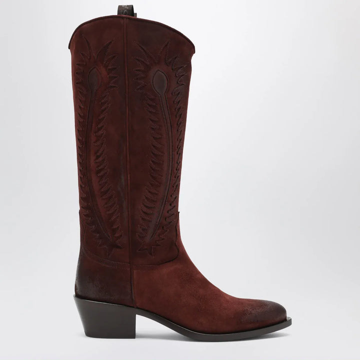 Sartore - Brown suede Frida western boot Brand Shoes 36 IT