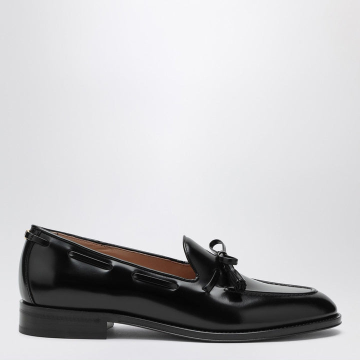 Shoes Valentino Garavani - Bowshire loafers in black glossy calfskin Brand