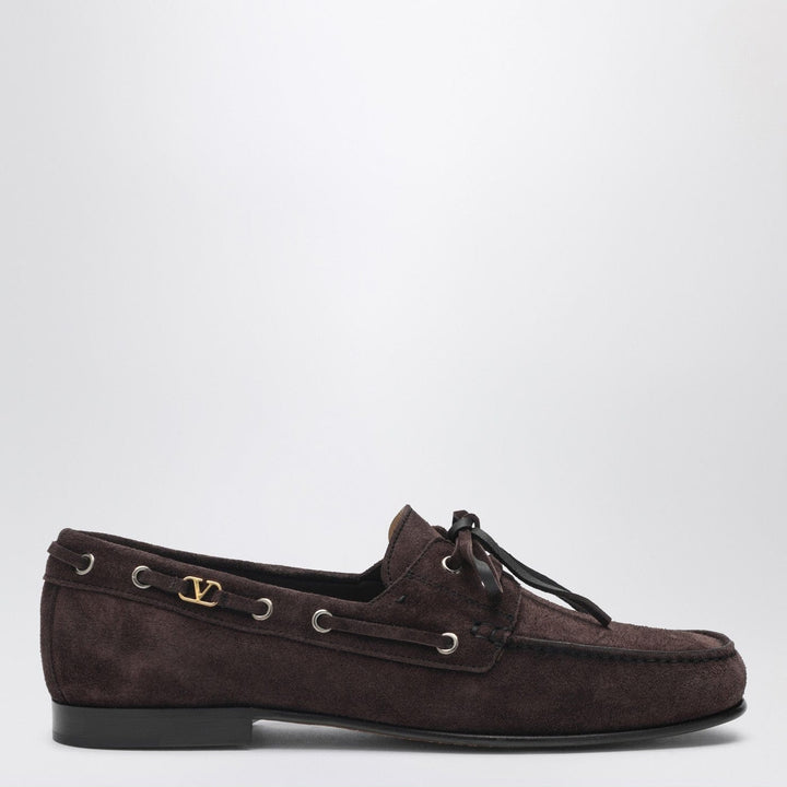 Shoes Valentino Garavani - Brown suede lace-up loafers Brand