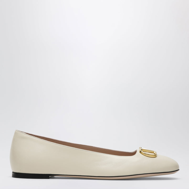 Shoes Valentino Garavani - White VLogo Signature ballerina flats in nappa leather Brand