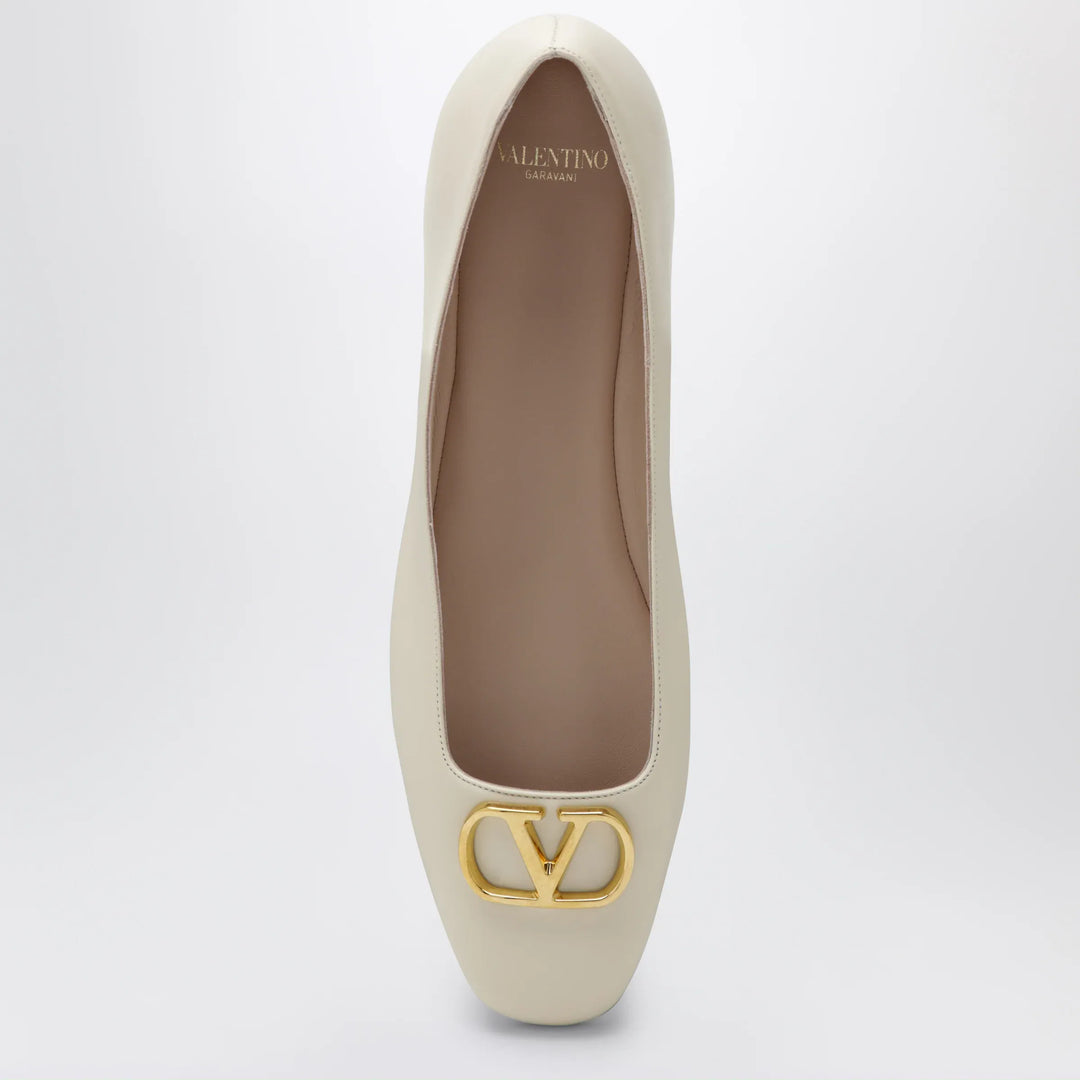 Valentino Garavani - White VLogo Signature ballerina flats in nappa leather Brand Shoes
