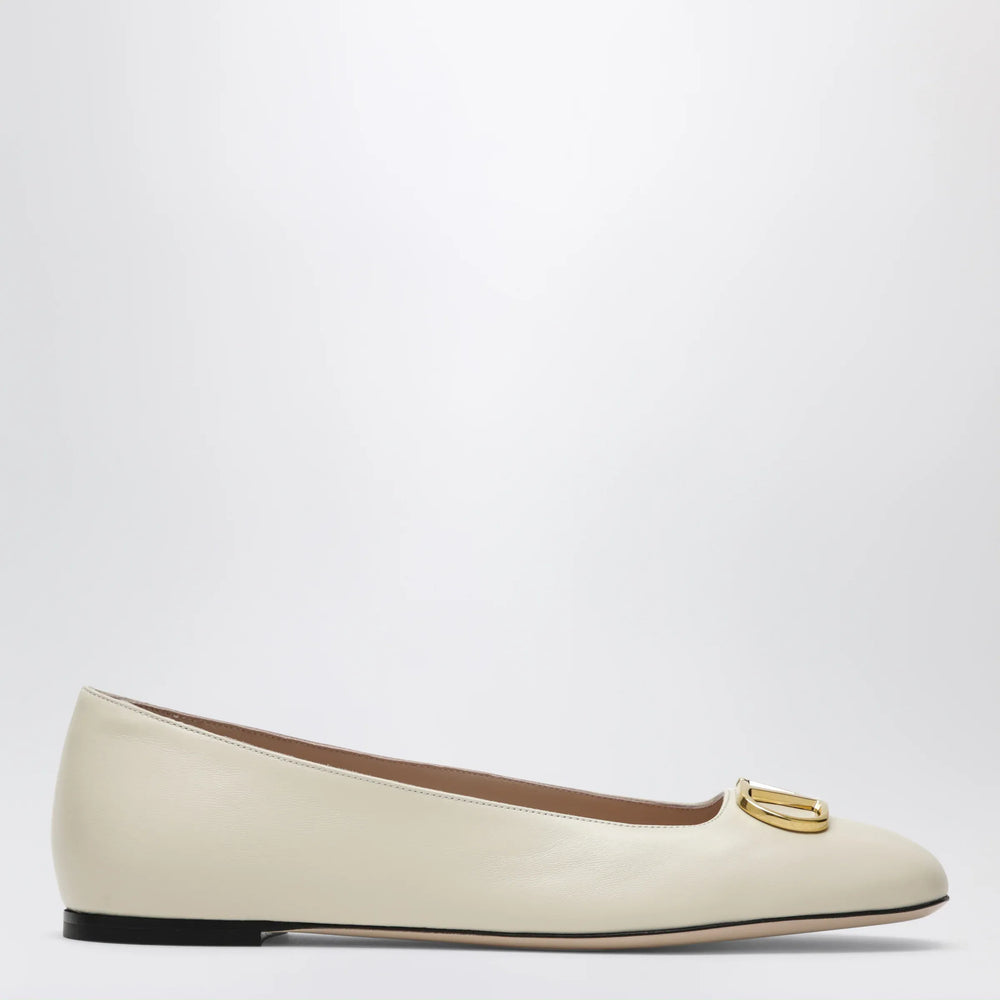Valentino Garavani - White VLogo Signature ballerina flats in nappa leather Brand Shoes 36 IT