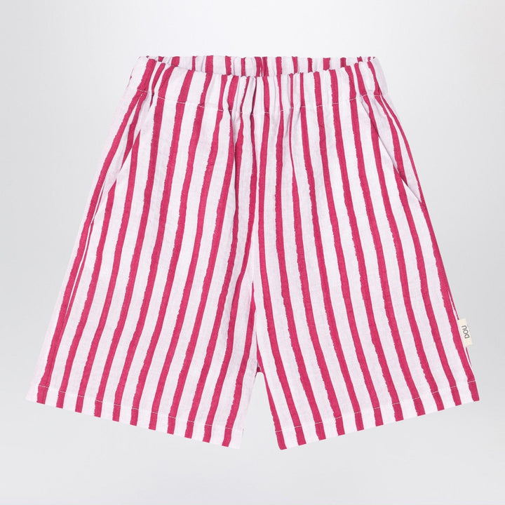 Shorts 6 Douuod - White/red striped Bermuda shorts in linen Brand