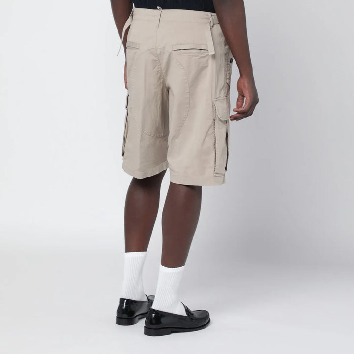 Dsquared2 - Beige cotton-blend cargo bermuda shorts Brand Shorts