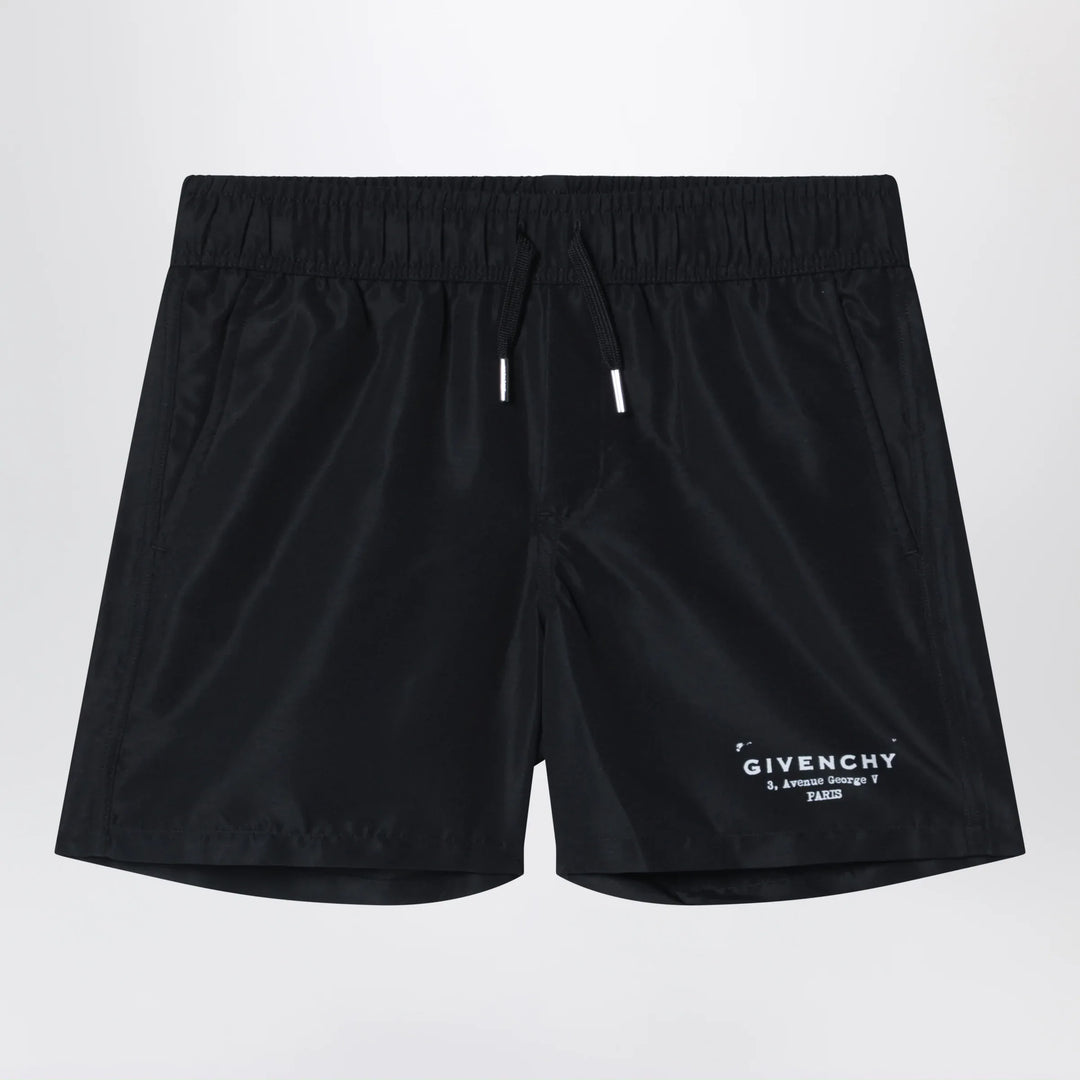 Givenchy - Black swim shorts with logo Brand Shorts 4