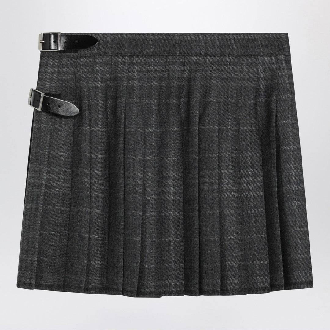 Skirts 36  FR Balenciaga - Grey shadow-effect tartan mini skirt Brand