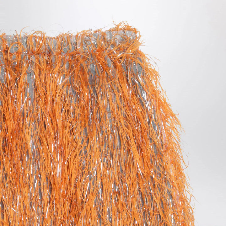 Douuod - Orange Maracaibo skirt with feathers Brand Skirts 8