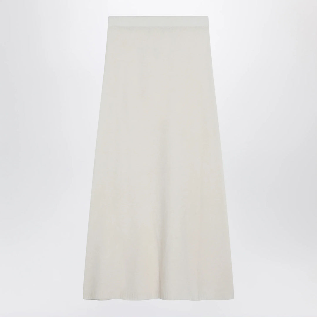 Max Mara - Ivory skirt in stretch cashmere knit Brand Skirts