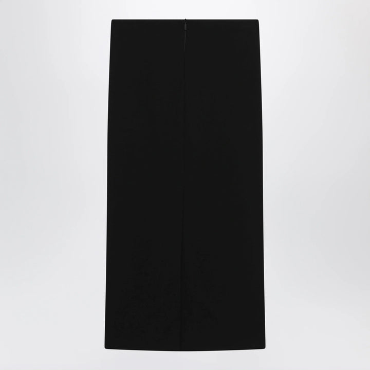Max Mara - Midi skirt in compact crêpe jersey in black Brand Skirts