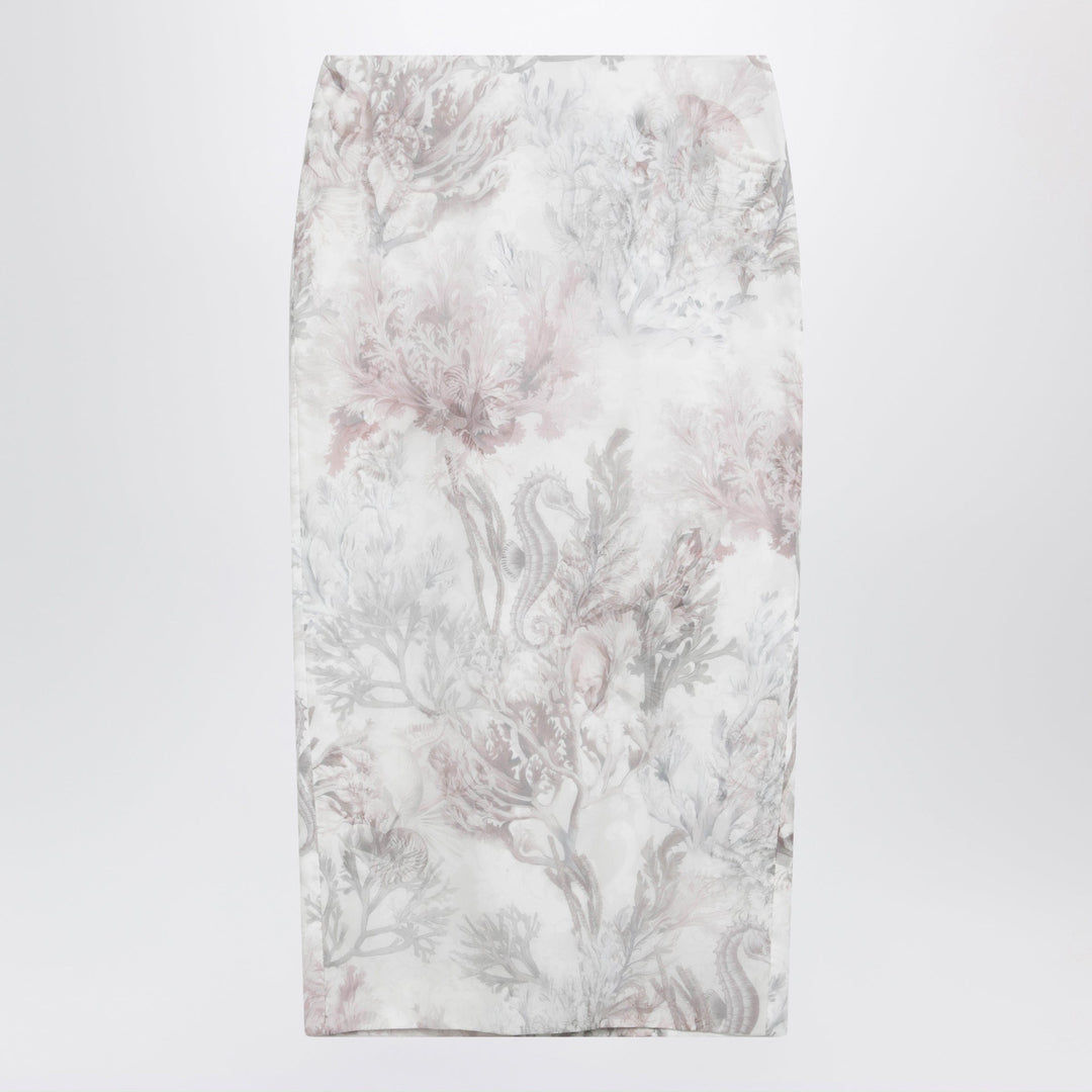Skirts Max Mara - Pencil skirt in printed gabardine and organza Brand