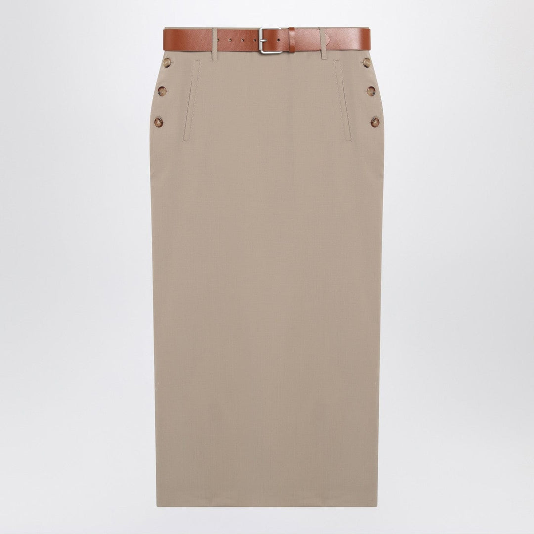 Skirts 44  IT Moschino - Jupe with beige wool skirt Brand