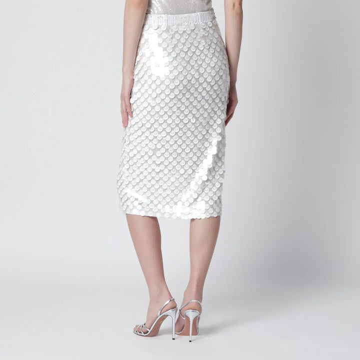 P.A.R.O.S.H. - Cream sequin pencil skirt Brand Skirts M