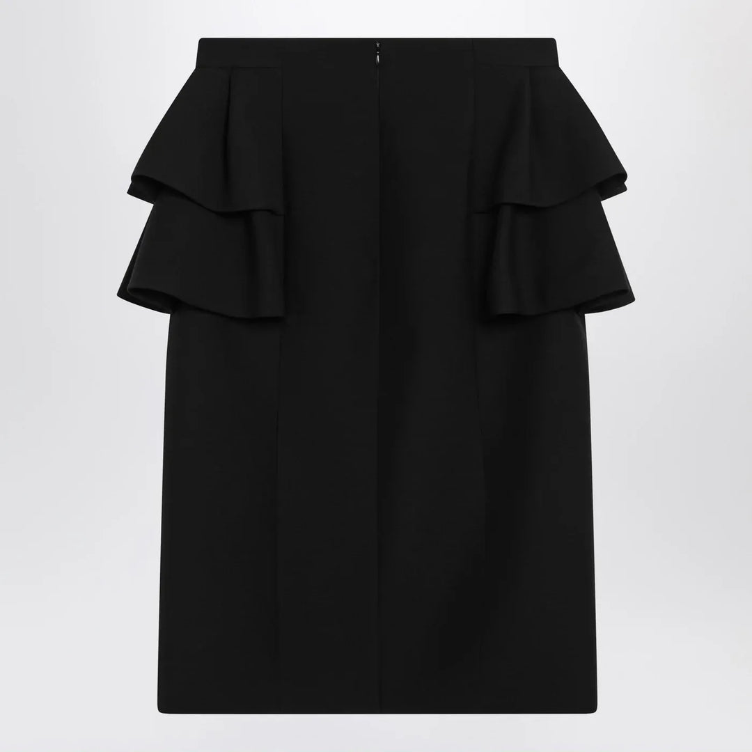 Valentino - Black skirt with ruffles on the sides Brand Skirts