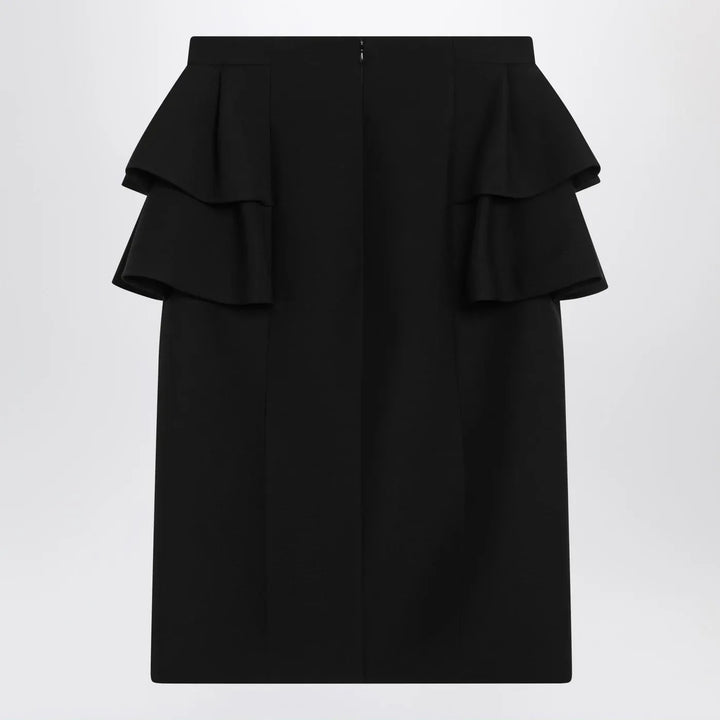 Valentino - Black skirt with ruffles on the sides Brand Skirts