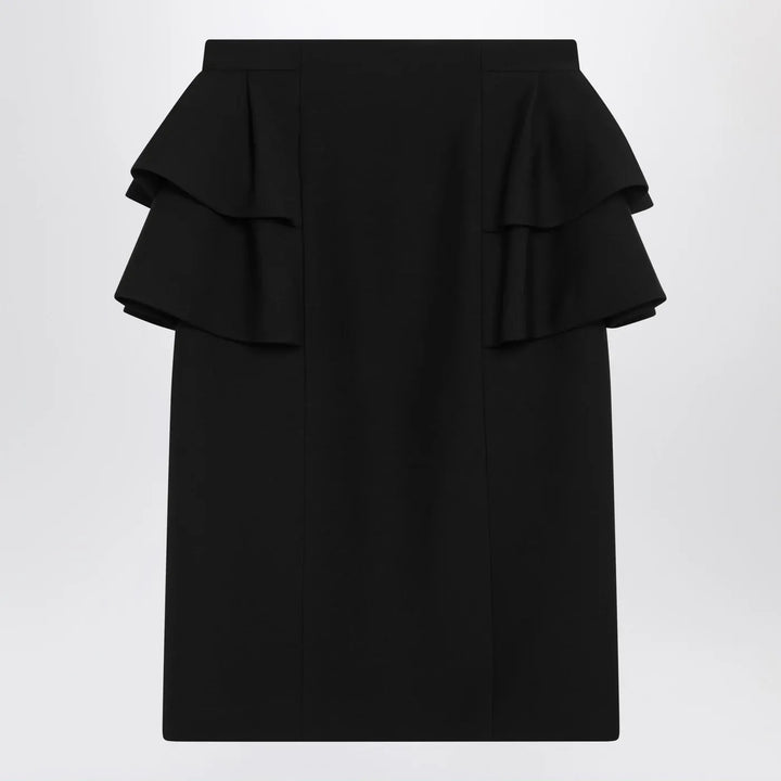 Valentino - Black skirt with ruffles on the sides Brand Skirts 38  IT
