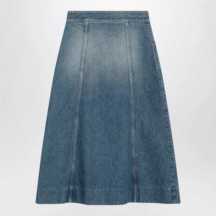 Valentino - Washed denim midi skirt Brand Skirts