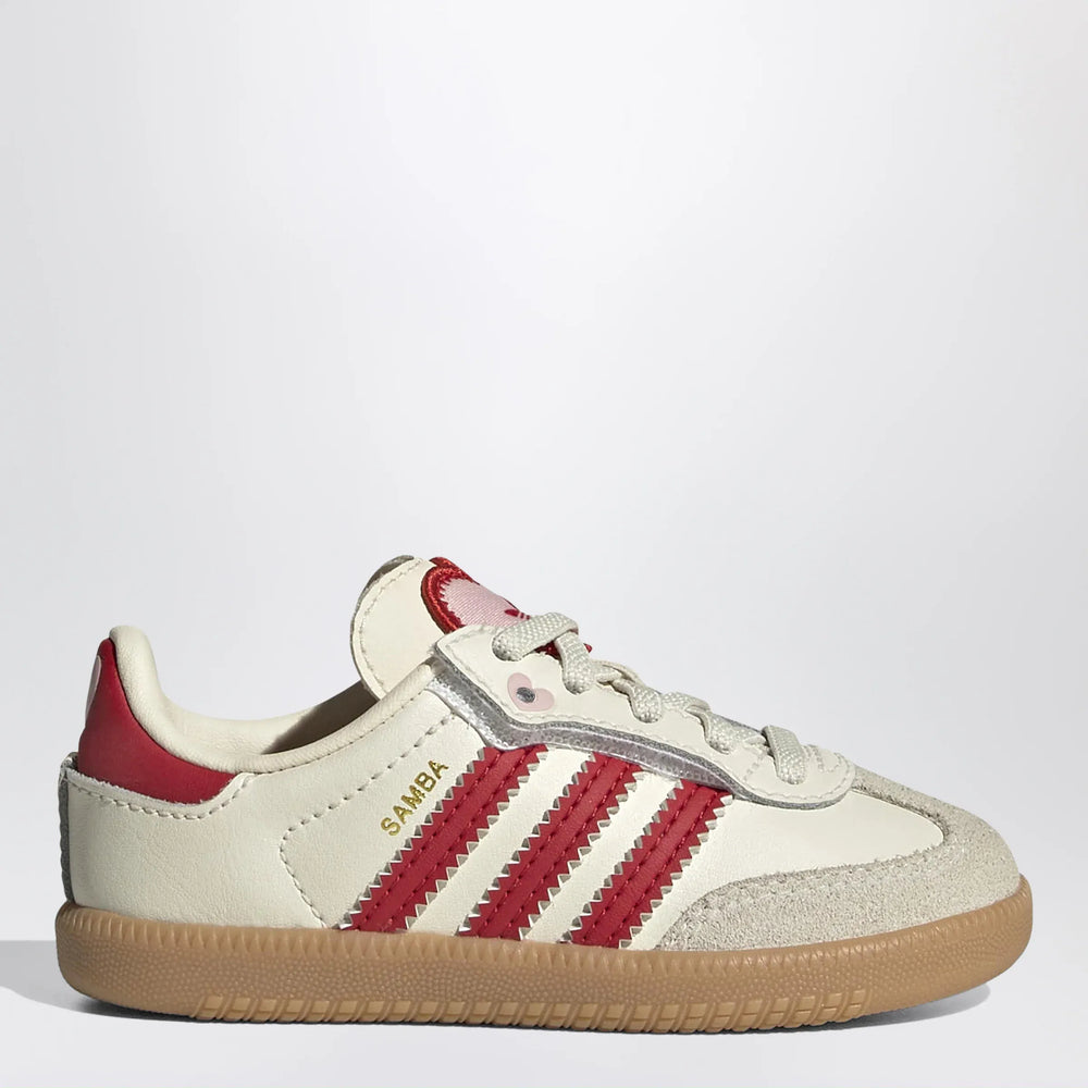 adidas Originals - Cream White/Better Scarlet/Gum Samba trainers with elastic laces Brand Sneakers 27