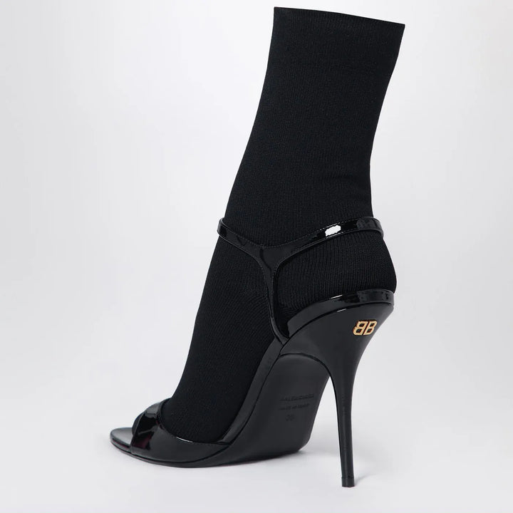 Balenciaga - Avenue Sock black sandal in patent leather and mesh Brand Socks 36 IT