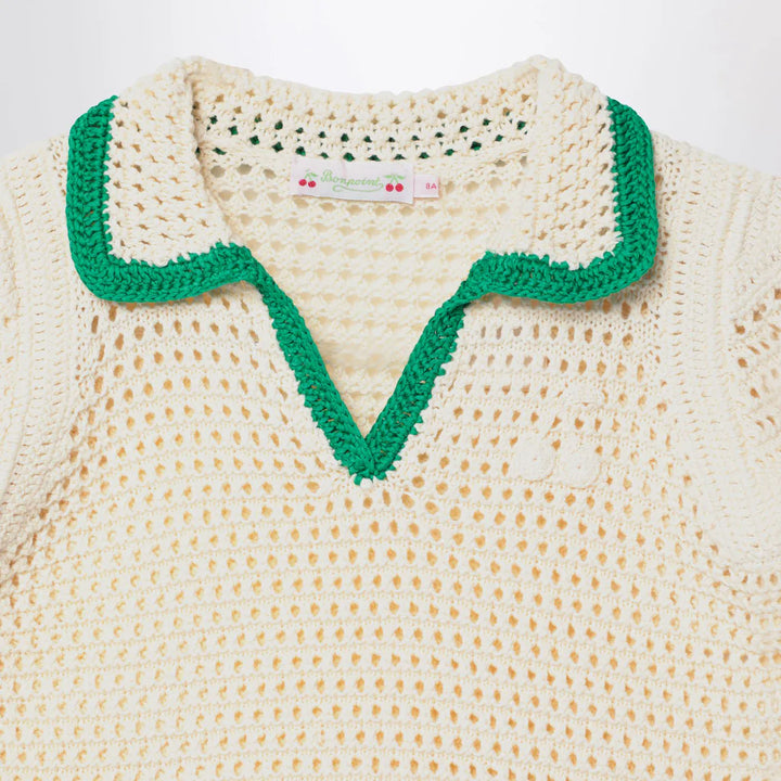 Bonpoint - Elanita sweater in ivory/green Brand Sweater 10