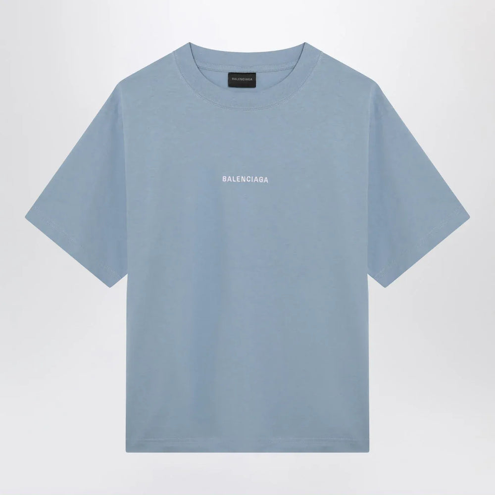 Balenciaga - Light blue Balenciaga Back Medium Fit T-shirt Brand T-Shirt S