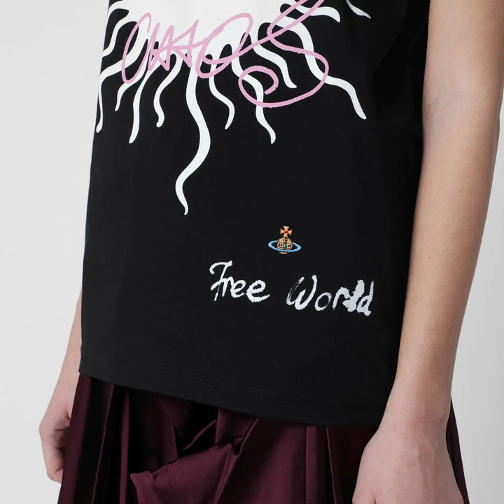 Vivienne Westwood - Black T-shirt with logo print Brand T-Shirt