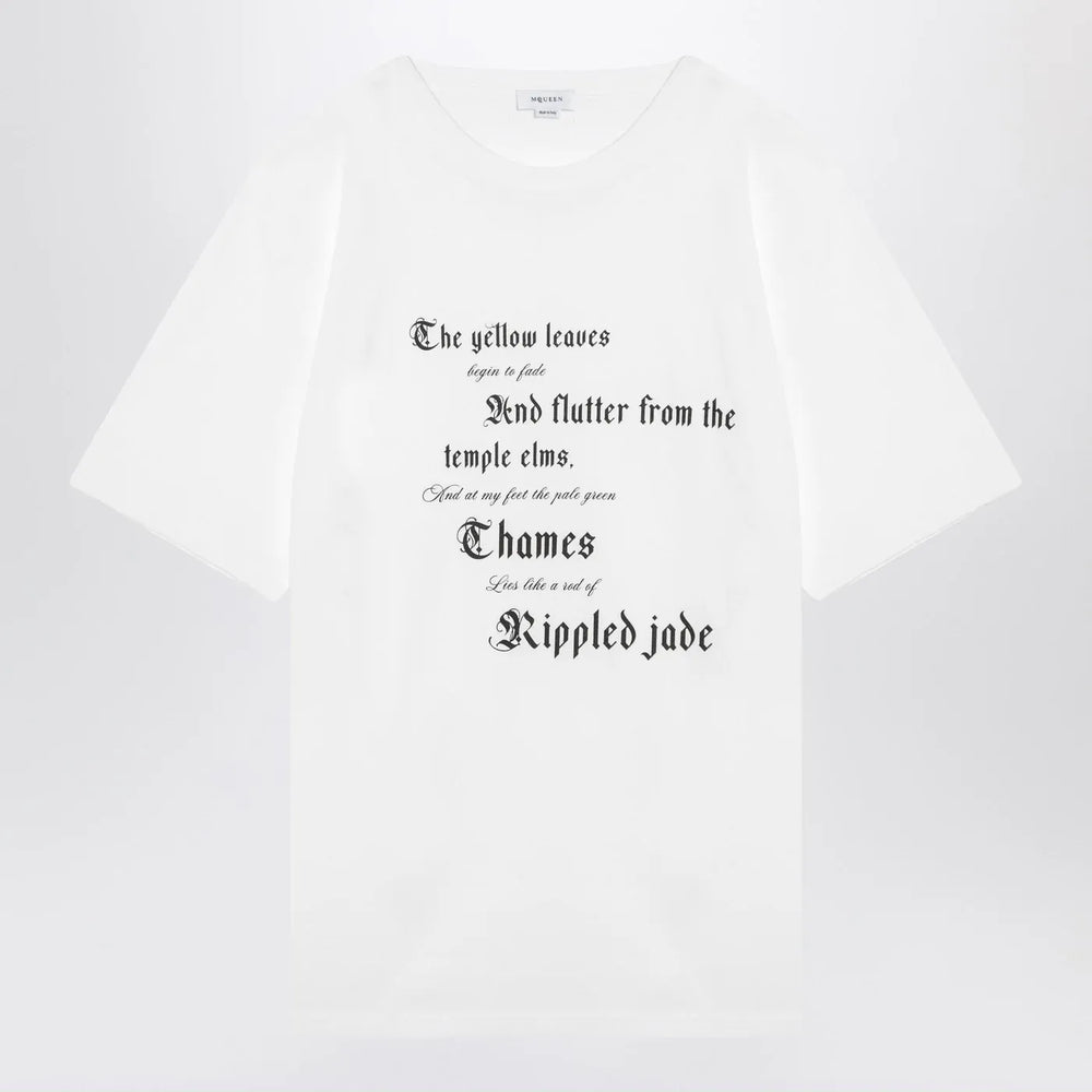 Alexander McQueen - white cotton t-shirt Brand T-Shirts XL