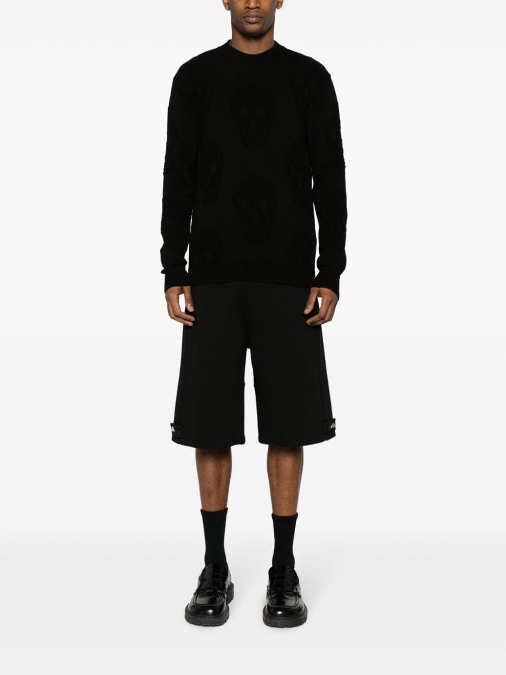 Alexander McQueen Topwear Alexander McQueen Sweaters Black Alexander McQueen Sweaters Black Brand