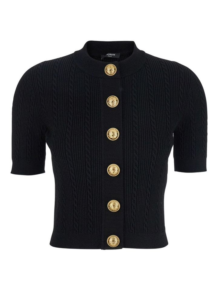 Balmain Topwear Balmain Sweaters Black Balmain Sweaters Black Brand