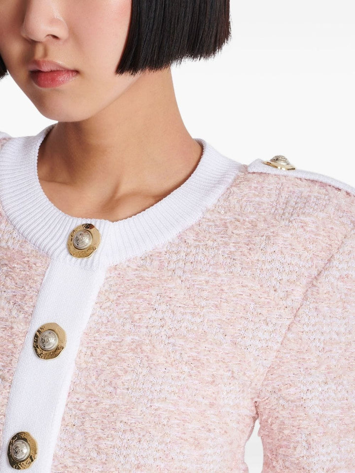 Balmain Topwear Balmain Sweaters Pink Balmain Sweaters Pink Brand