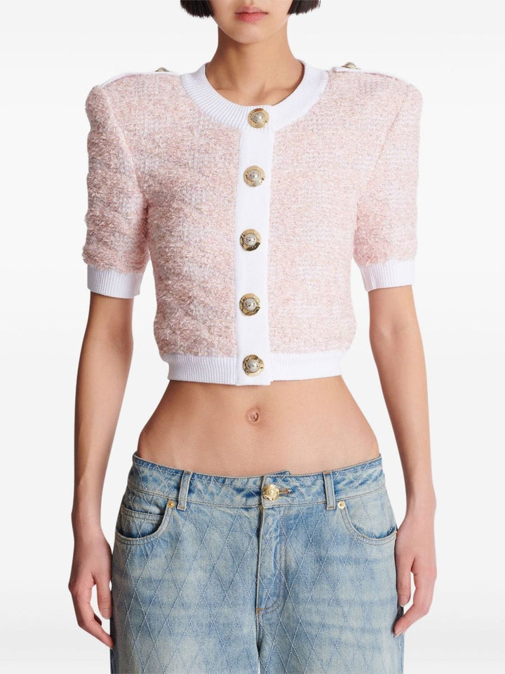 Balmain Topwear Balmain Sweaters Pink Balmain Sweaters Pink Brand